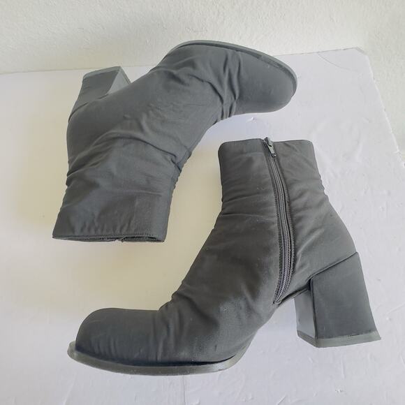 PRADA Nylon Ankle Boots Black Block Heel Womens Size 39/US 9.5 – Made in Italy - Picture 3 of 14